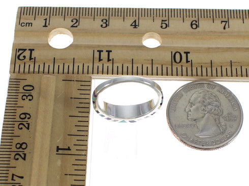 Multicolor Southwest Genuine Sterling Silver Ring Size 5-1/4 MX60562